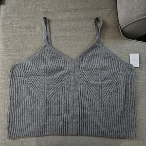 NWT Auden Ribbed Lounge Bralette Tank Top Gray 3X NWT Gray‎ Plus Size Cozycore